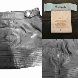 MARCIANO Guess Genuine 100% Leather Black Skirt